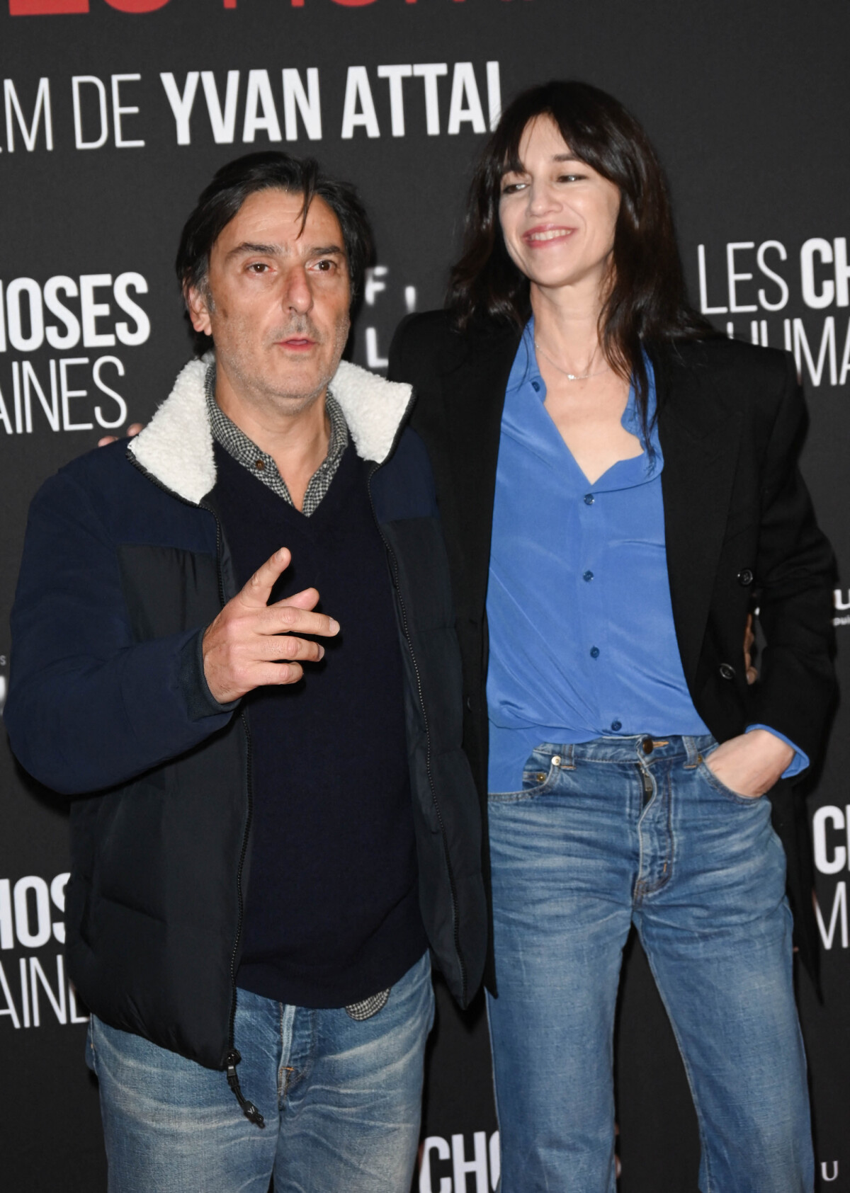 Photo Yvan Attal Et Sa Compagne Charlotte Gainsbourg Avant Premi Re Du Film Les Choses