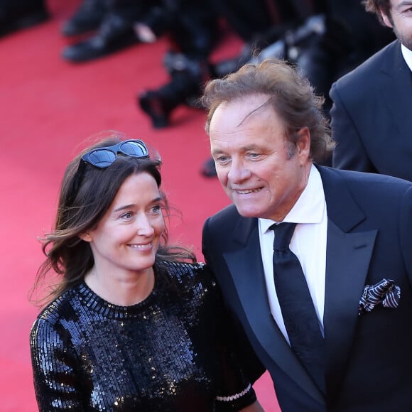 Diane de Mac Mahon et Guillaume Durand - Montee des marches du film "La Venus a la fourrure" lors du 66eme festival du film de Cannes. Le 25 mai 2013 