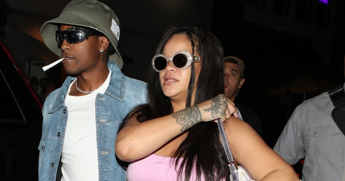 Photo : Rihanna (enceinte) avec son compagnon ASAP Rocky rentrent