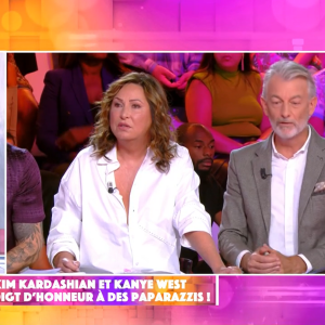 Evelyne Thomas, Gilles Verdez et Cyril Hanouna dans "TPMP".