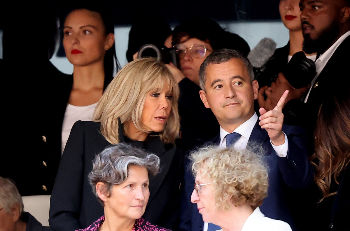 Photo : Brigitte Macron Et Gérald Darmanin, Ministre De L'Intérieur ...