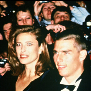 Tom Cruise et Mimi Rogers à la première du film "Rain Man" le 24 février 1989
