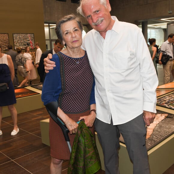 Exclusif - Yann Arthus-Bertrand et sa femme Anne - Vernisage de l'exposition, Yann Arthus-Bertrand "LEGACY - L'héritage que nous laissons à nos enfants" sur le toit de la Grande Arche à Paris le 27 juin 2019. © Coadic Guirec/Bestimage 