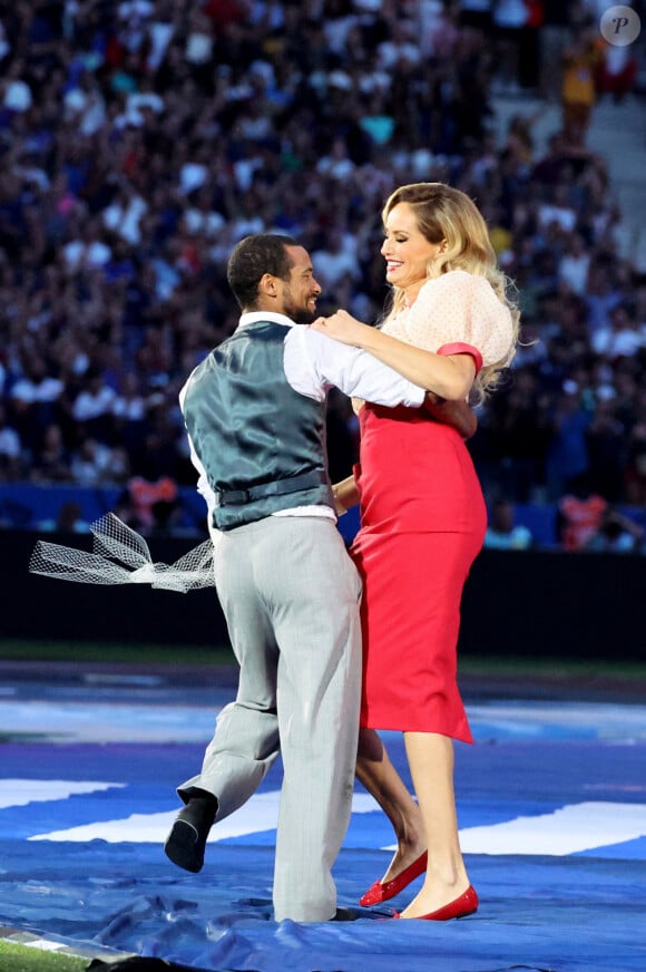 Adriana Karembeu - Cérémonie d'ouverture de la Coupe du Monde de Rugby France 2023 avant le match de la Poule A entre la France et la Nouvelle-Zélande au Stade de France à Saint-Denis le 8 septembre 2023. © Dominique Jacovides/Bestimage 