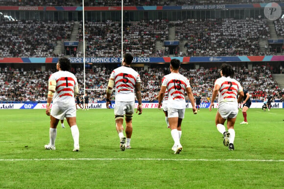 Les Japonais affrontent les Samoans dans le troisième match de la poule D
 
Illustration durant la rencontre de Coupe du Monde de rugby Angleterre - Japon au Stade de Nice, le 17 septembre 2023. L'angleterre a remporté le match 34 à 12. © Bruno Bebert / Bestimage