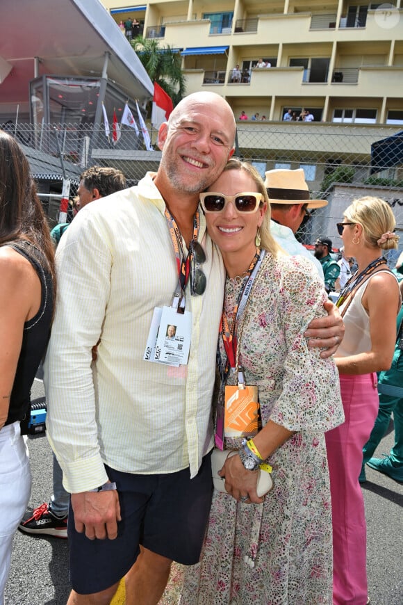 Mike Tindall et sa femme Zara Phillips (Zara Tindall) au Grand Prix de Formule 1 (F1) de Monaco, le 28 mai 2023. 