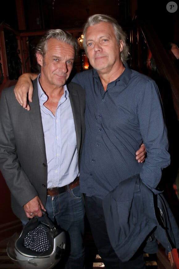 David Brecourt et Éric Viellard - Cocktail à la suite de la Générale de la Pièce " Vidéo Club " au Théâtre Antoine à Paris. Le 27 Septembre 2023. © Bertrand Rindoff / Bestimage 