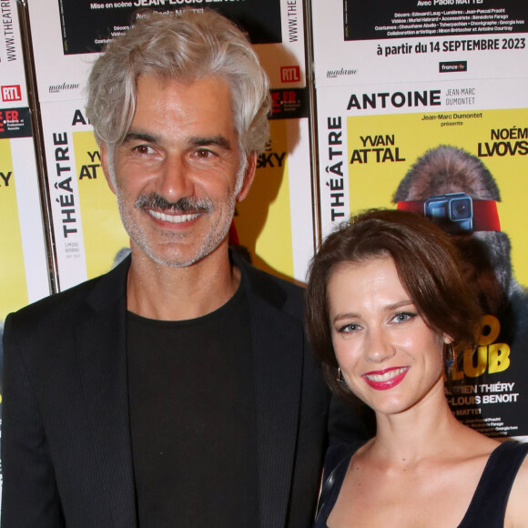 François Vincentelli et sa femme Alice Dufour - Générale de la Pièce " Vidéo Club " au Théâtre Antoine à Paris. Le 27 Septembre 2023. © Bertrand Rindoff / Bestimage 