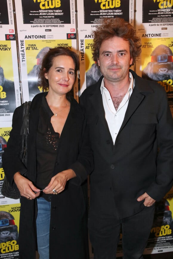 Chloe Lambert et Thibault Ameline - Générale de la Pièce " Vidéo Club " au Théâtre Antoine à Paris. Le 27 Septembre 2023. © Bertrand Rindoff / Bestimage 