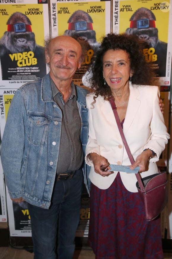 Michel Crémadès et Isabelle de Botton - Générale de la Pièce " Vidéo Club " au Théâtre Antoine à Paris. Le 27 Septembre 2023. © Bertrand Rindoff / Bestimage  -