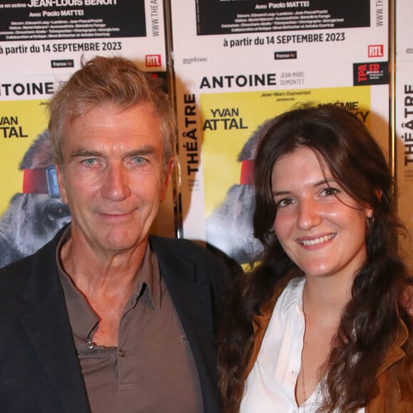 Philippe Caroit et sa fille Blanche - Générale de la Pièce " Vidéo Club " au Théâtre Antoine à Paris. Le 27 Septembre 2023. © Bertrand Rindoff / Bestimage 