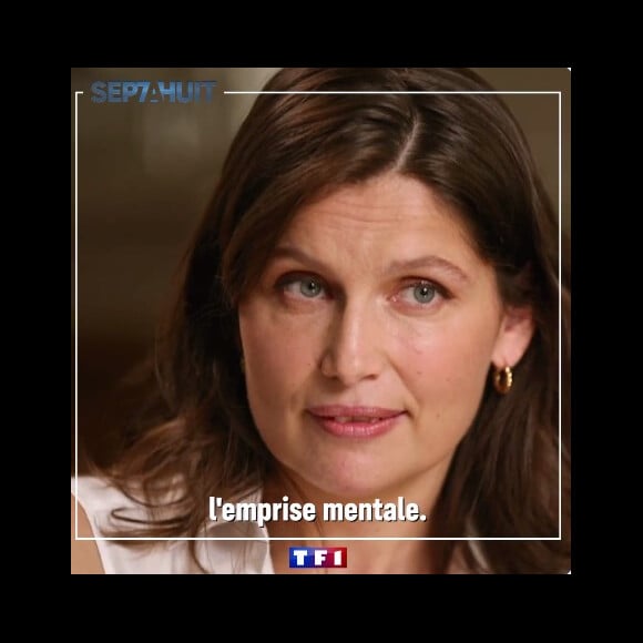 Laetitia Casta dans l'émission "Sept à Huit" sur TF1.