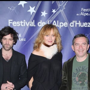 Romain Duris, Julie Ferrier et Pascal Chaumeil - Photocall du film L'Arnacoeur au Festival de l'Alpe d'Huez en 2010