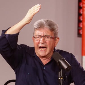 Jean-Luc Mélenchon - J.-L. Mélenchon à la fête de l'humanité 2023 Jour 1 à la base aérienne 217 de Brétigny au Plessis-Pâte, France, le 15 septembre 2023. © Christophe Clovis / Bestimage