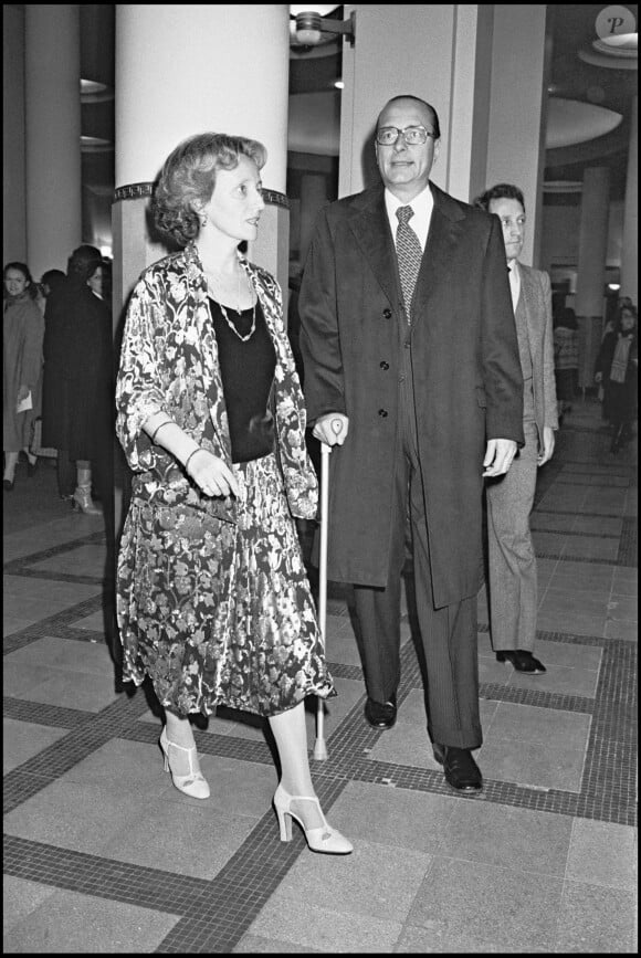 Jacques et Bernadette Chirac en soirée.