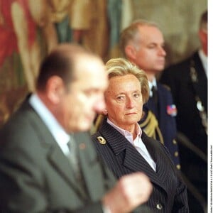 Jacques Chirac et Bernadette Chirac à l'Elysée.