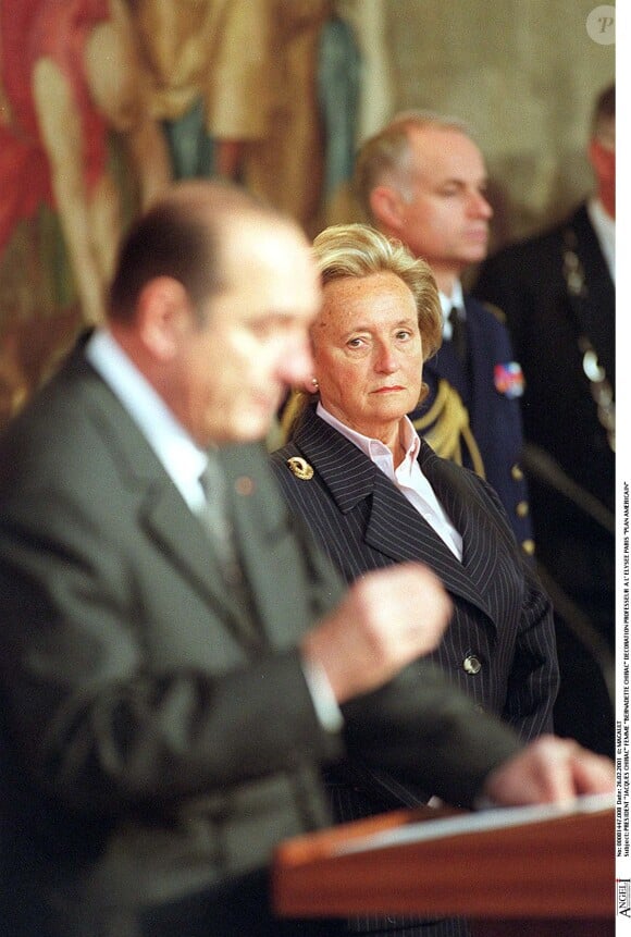 Jacques Chirac et Bernadette Chirac à l'Elysée.