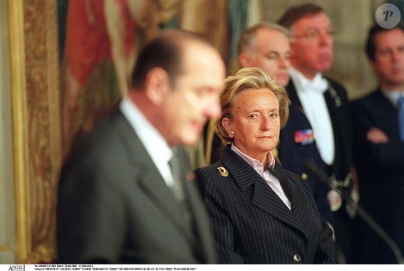 Jacques Chirac et Bernadette Chirac à l'Elysée.