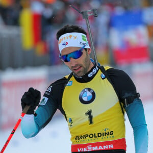 Martin Fourcade (FRA) lors de la poursuite de la Coupe du monde de biathlon à Ruhpolding, Allemagne, le 19 janvier 2020. © Gepa/Panoramic/Bestimage