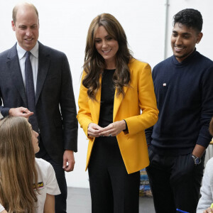 Le prince William et Kate Middleton - Visite à Factory Works à Birmingham pour marquer la Journée mondiale de la santé mentale, le 10 octobre 2023.