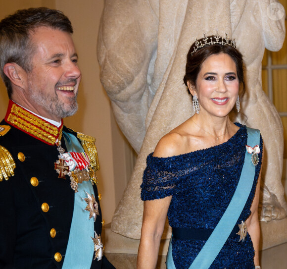 Frederik de Danemark, Mary de Danemark - Banquet royal organisé pour les 18 ans du prince héritier Christian de Danemark, Copenhague, 15 octobre 2023.