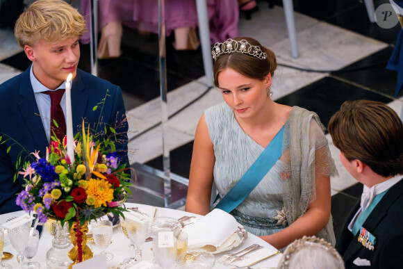 Ingrid-Alexandra de Norvège - Banquet royal organisé pour les 18 ans du prince héritier Christian de Danemark, Copenhague, 15 octobre 2023.