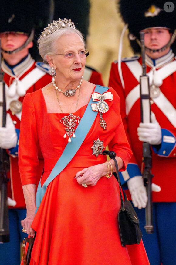 Margrethe II de Danemark - Banquet royal organisé pour les 18 ans du prince héritier Christian de Danemark, Copenhague, 15 octobre 2023. 