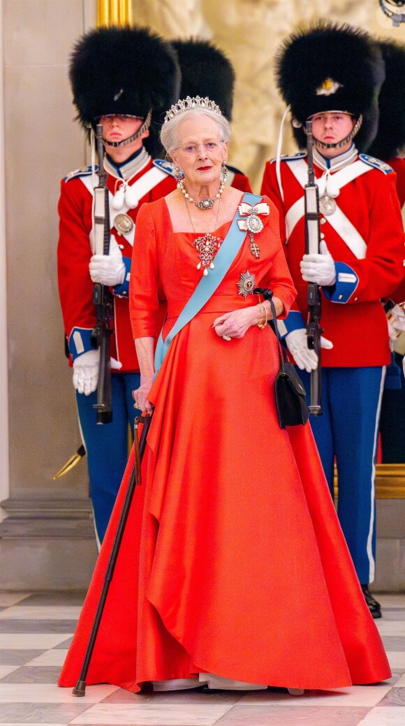 Margrethe II de Danemark - Banquet royal organisé pour les 18 ans du prince héritier Christian de Danemark, Copenhague, 15 octobre 2023.