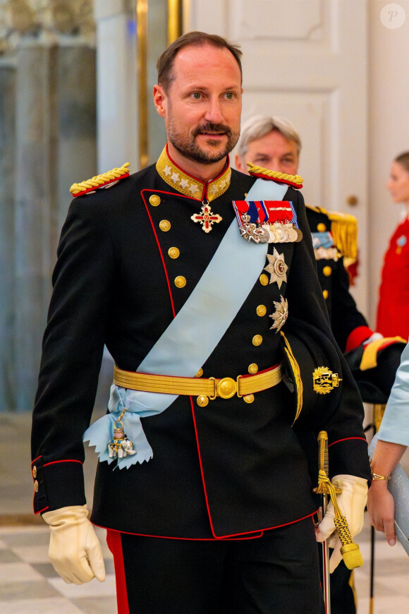 Haakon de Norvège - Banquet royal organisé pour les 18 ans du prince héritier Christian de Danemark, Copenhague, 15 octobre 2023.