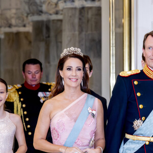 Princesse Marie, Prince Joachim et Comtesse Athena de Danemark - Banquet royal organisé pour les 18 ans du prince héritier Christian de Danemark, Copenhague, 15 octobre 2023.