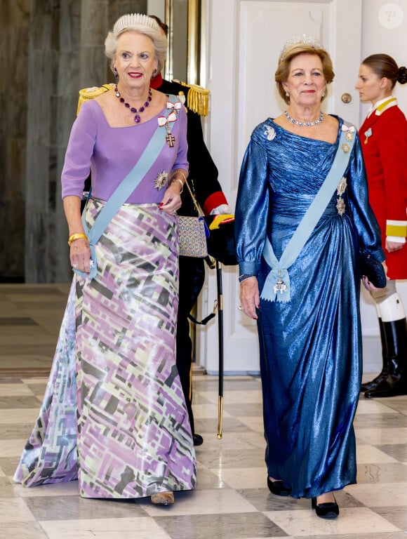 Benedikte de Danemark, Anne-Sophie de Grèce - Banquet royal organisé pour les 18 ans du prince héritier Christian de Danemark, Copenhague, 15 octobre 2023.