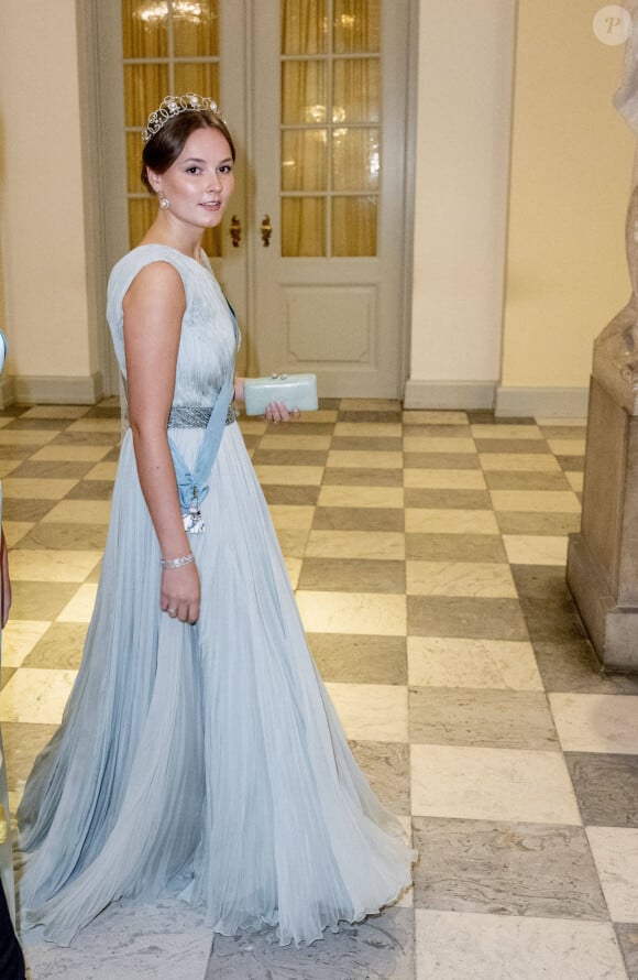 Princesse Ingrid Alexandra de Norvège - Banquet royal organisé pour les 18 ans du prince héritier Christian de Danemark, Copenhague, 15 octobre 2023.