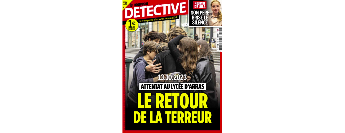 Photo : Couverture du "Nouveau Détective" du mercredi 18 octobre 2023