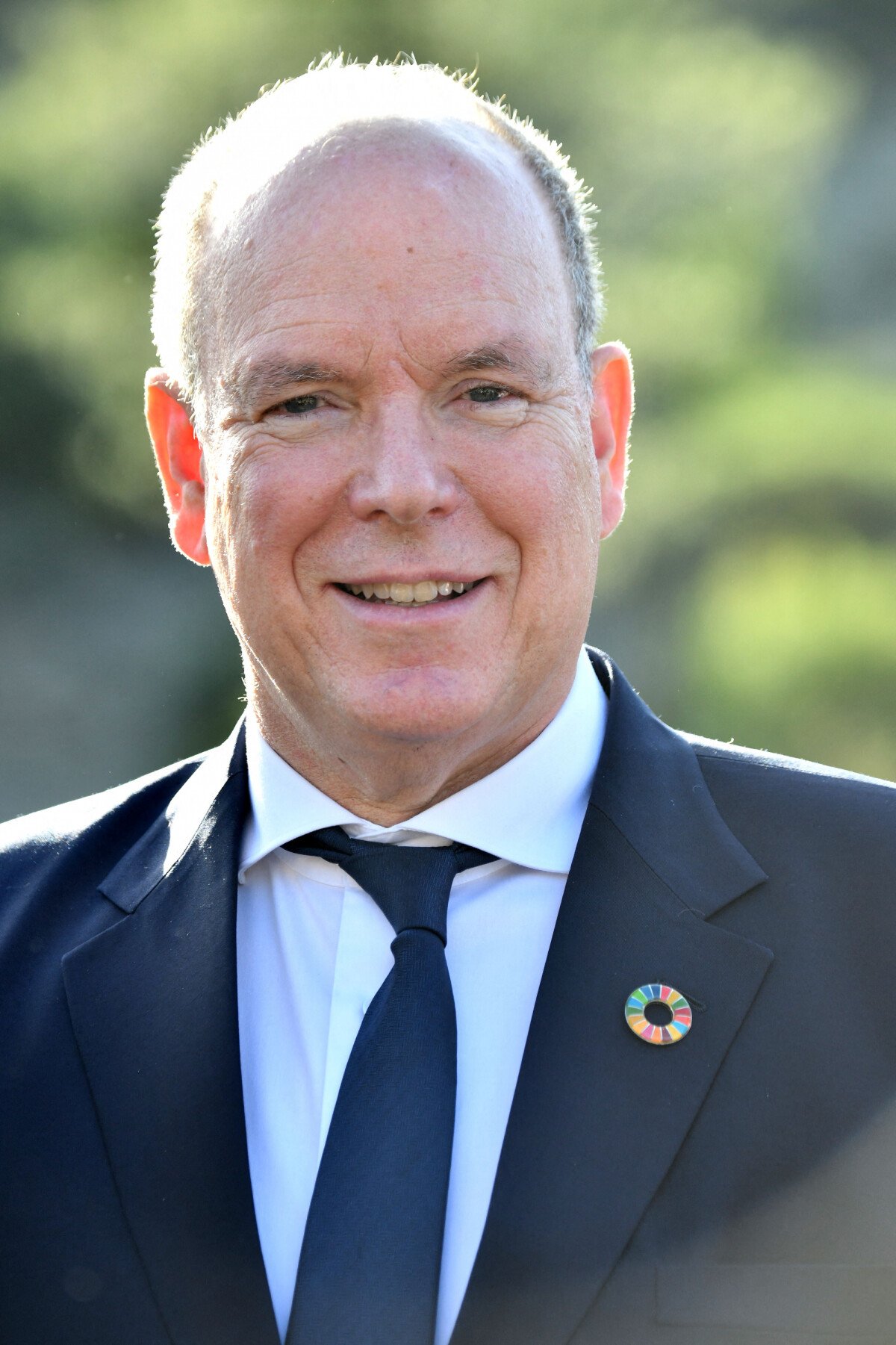 Photo Le prince Albert II de Monaco en visite à PièneHaute, village