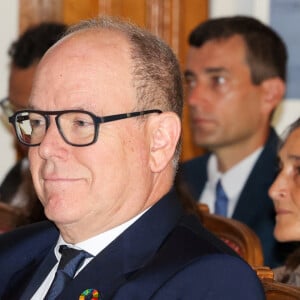 Exclusif - Le prince Albert II de Monaco assiste au Relais & Chateaux "World Culinary Council" au musée Océanographique d Monaco, le 9 octobre 2023. © Claudia Albuquerque/Bestimage 