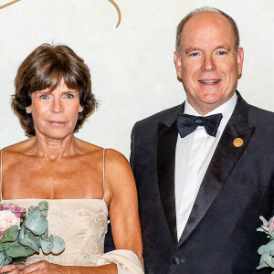 Le prince Albert II de Monaco portait un smoking traditionnel
Le prince Albert II de Monaco, la princesse Stéphanie de Monaco au photocall du Bal du Centenaire en hommage au Prince Rainier III à l'atrium du Casino de Monte-Carlo à Monaco, le 20 octobre 2023. © Jean-Charles Vinaj/Pool Monaco/Bestimage 