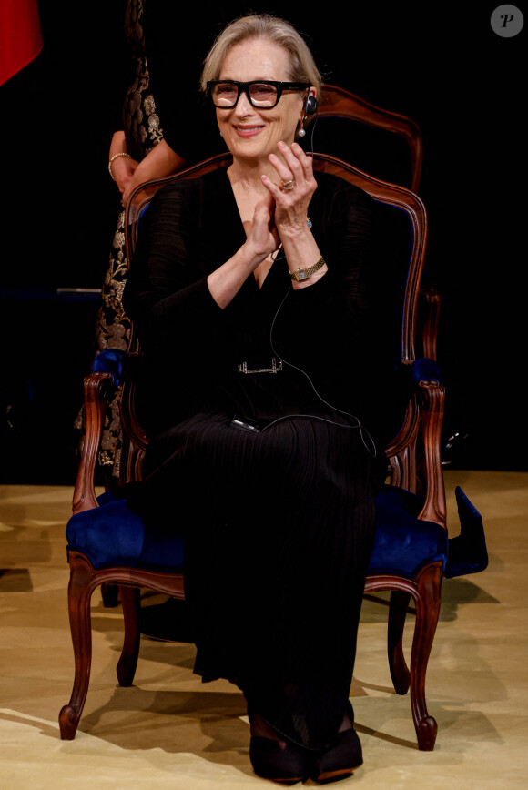 Meryl Streep - La famille royale d'Espagne lors de la cérémonie des "Prix Princesse des Asturies 2023" à Oviedo, Espagne, le 20 octobre 2023.  Spain royal family attend the Princesa de Asturias Awards ceremony at the Campoamor Theatre in Oviedo, Spain, on October 20, 2023. 
