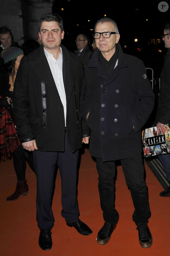 Tony Visconti et son fils à Londres Photograph: © Awais, /PCN/ABACAPRESS.COM