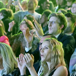 Exclusif - Claude et son mari Didier Deschamps, Brigitte Macron, sa fille Tiphaine Auzière - Personnalités lors de l'enregistrement de l'émission "Le gala des Pièces Jaunes, le concert événement" au Zenith de Paris, et diffusée le 28 janvier sur France 2. Le 25 janvier 2023 © Dominique Jacovides / Bestimage