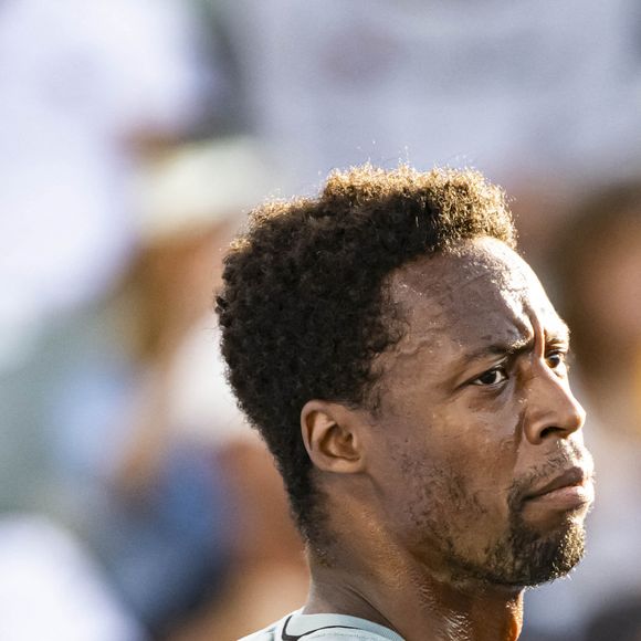 "C'est toujours génial de gagner un titre lorsqu'elle est là. Le dernier était à Metz, donc j'espère qu'elle est contente", a déclaré Gaël Monfils
 
Gaël Monfils - Tournoi UTS de Tennis - Los Angeles le 22 juillet 2023.