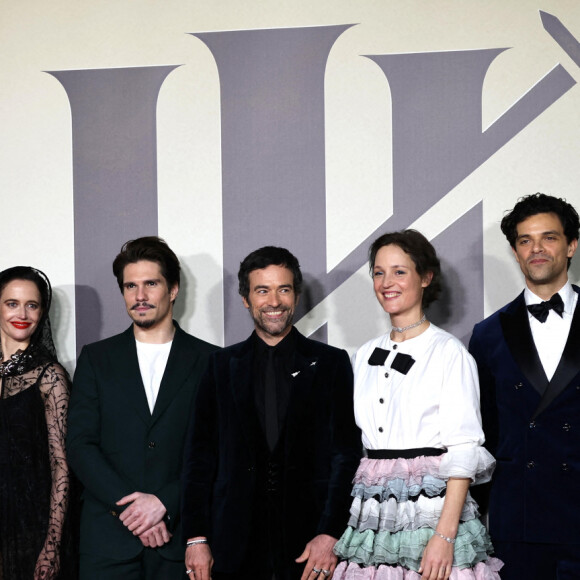 Exclusif - Pio Marmaï, Louis Garrel, Vincent Cassel, Eva Green François Civil, Romain Duris, Vicky Krieps, Jacob Fortune-Lloyd, Lyna Khoudri, Eric Ruf - Les acteurs du film "Les Trois Mousquetaires : D'Artagnan" à l'avant-première aux Invalides à Paris le 21 mars 2023. © Jacovides / Guirec / Moreau / Bestimage 