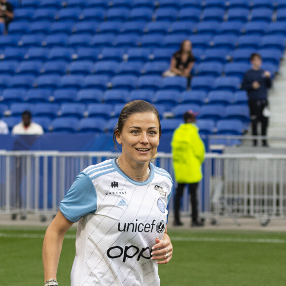 Laure Boulleau lors du match de football caritatif "Le match des héros UNICEF" entre l'OL Légendes et la team Unicef en faveur de l'association Aide Médicale & Caritative France-Ukraine (AMC France-Ukraine) au Groupama Stadium à Lyon, France, le 10 mai 2022. © Pierre Perusseau/Bestimage