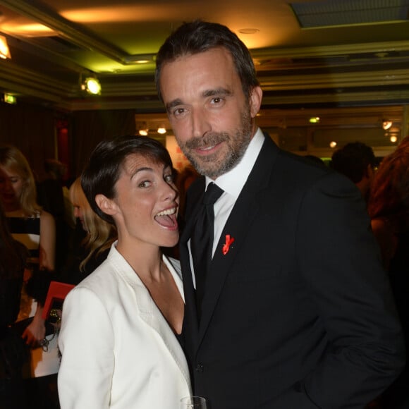 Alessandra Sublet et son ex-mari Clément Miserez - Dîner de la mode pour le Sidaction au pavillon d'Armenonville à Paris. Le 23 janvier 2014