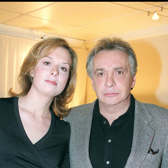 Michel Sardou et sa fille Cynthia, en 2001