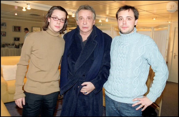 Michel Sardou avec ses fils Davy et Romain