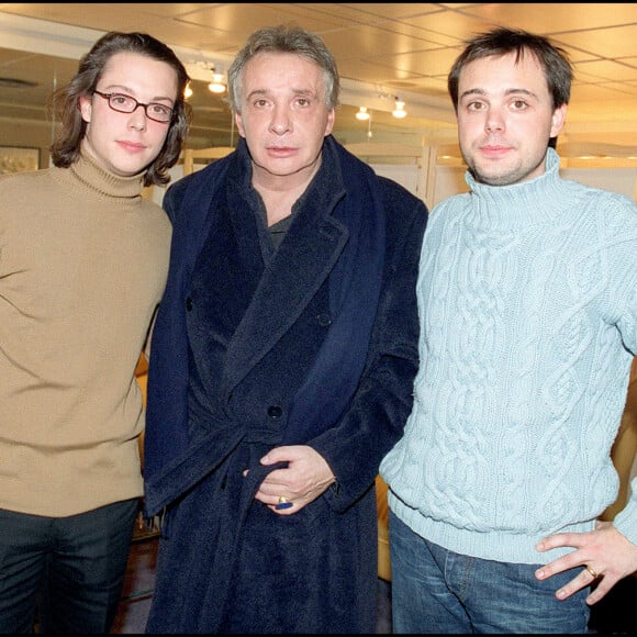 Michel Sardou avec ses fils Davy et Romain
