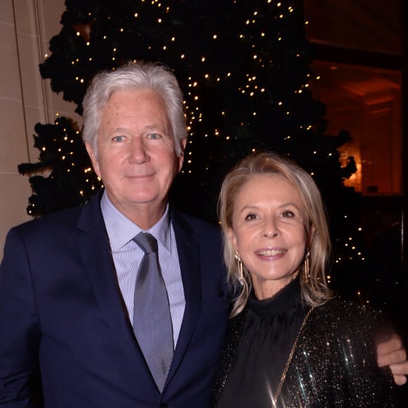 Exclusif - Pierre Dhostel et sa femme Carole Bellemare - 20ème anniversaire de l'hôtel Four Seasons Hotel George V à Paris, le 7 décembre 2019. © Rachid Bellak/Bestimage