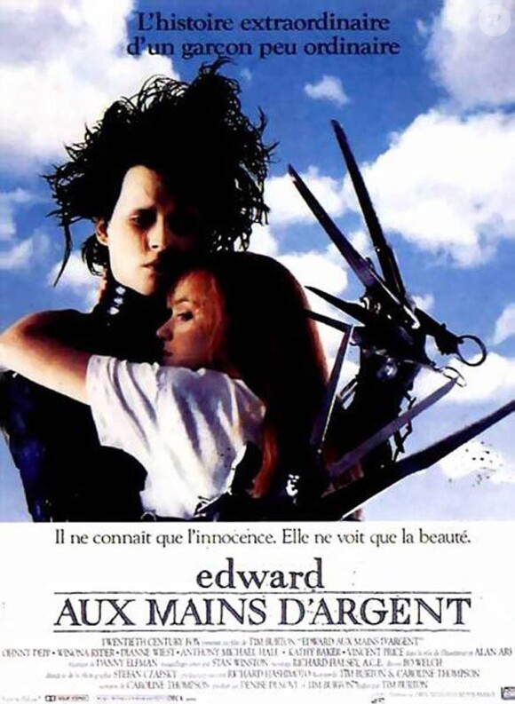 Johnny Depp dans Edward aux mains d'argent, de Tim Burton.