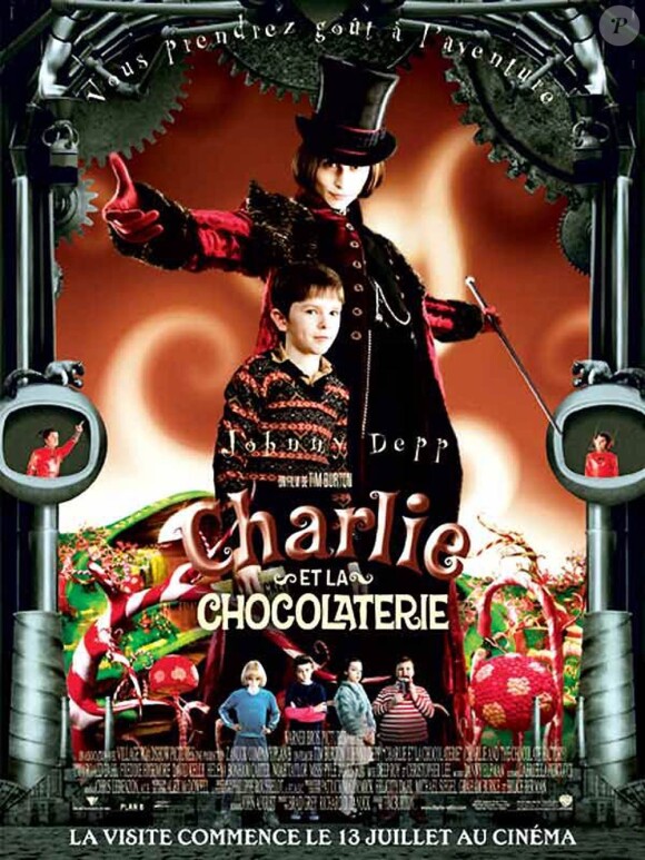 Johnny Depp dans Charlie et la chocolaterie, de Tim Burton.