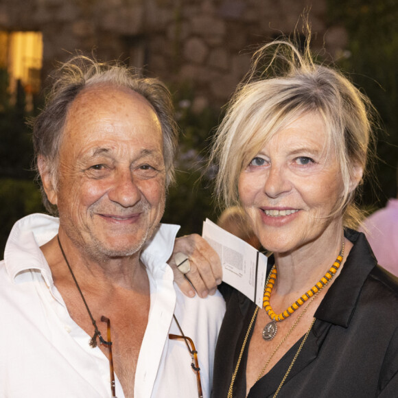 Exclusif - Chantal Ladesou et son mari Michel Ansault - Personnalités à la représentation de la pièce de théâtre "Un conseil d'ami" lors du Festival de Ramatuelle. Le 5 aoüt 2023 © Cyril Bruneau / Festival de Ramatuelle / Bestimage 